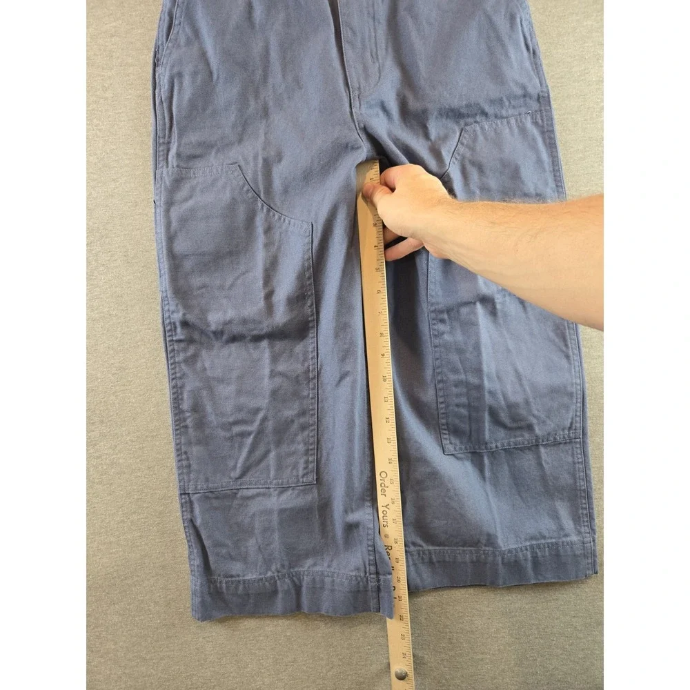 Nike Sportswear Metro Ground Carpenter Pants Boys L Blue Canvas Wide Leg FV8047‎